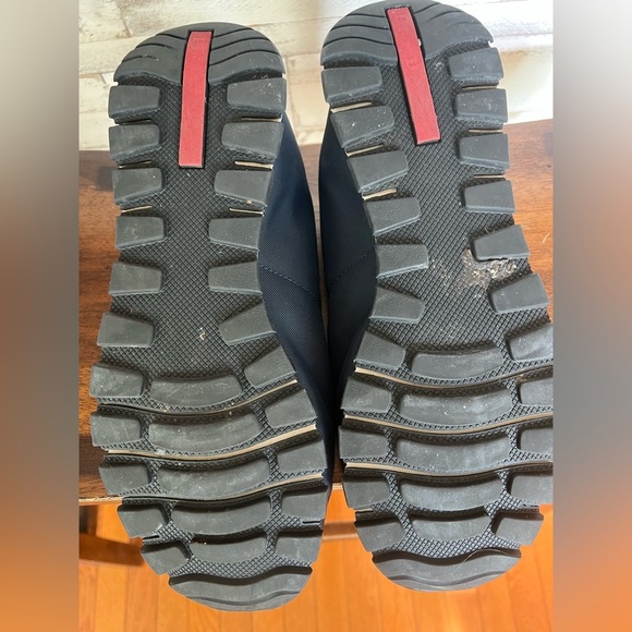 PRADA Nylon Matchrace Sneakers Navy Blue and White.  Size 9.5 - Picture 10 of 14